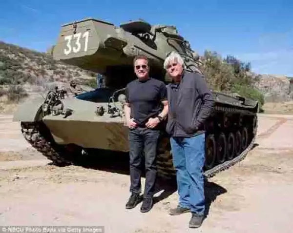 Actor-Turned-Politician Arnold Schwarzenegger Crushes Limousine With A 50-ton Armored Tank(Photos)